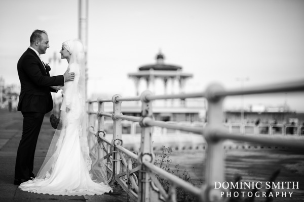 Bridal photo taken on Brighton Seafront