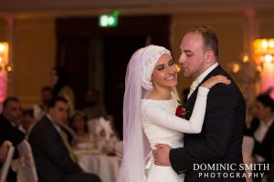 Bride and Groom dancing at the Hilton Hotel, Brighton
