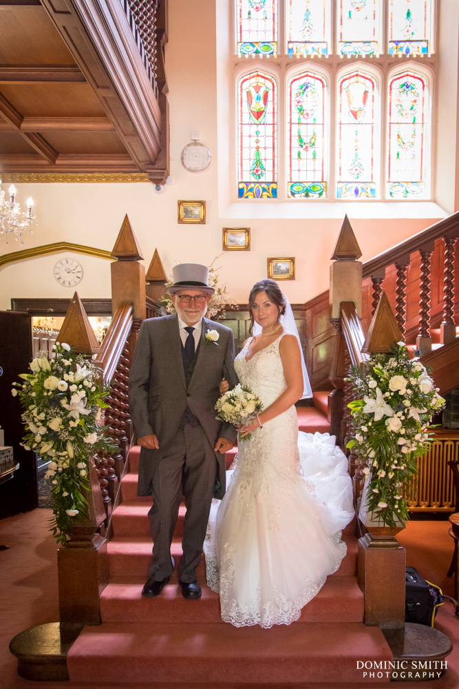 Bride with her Father at Highley Manor