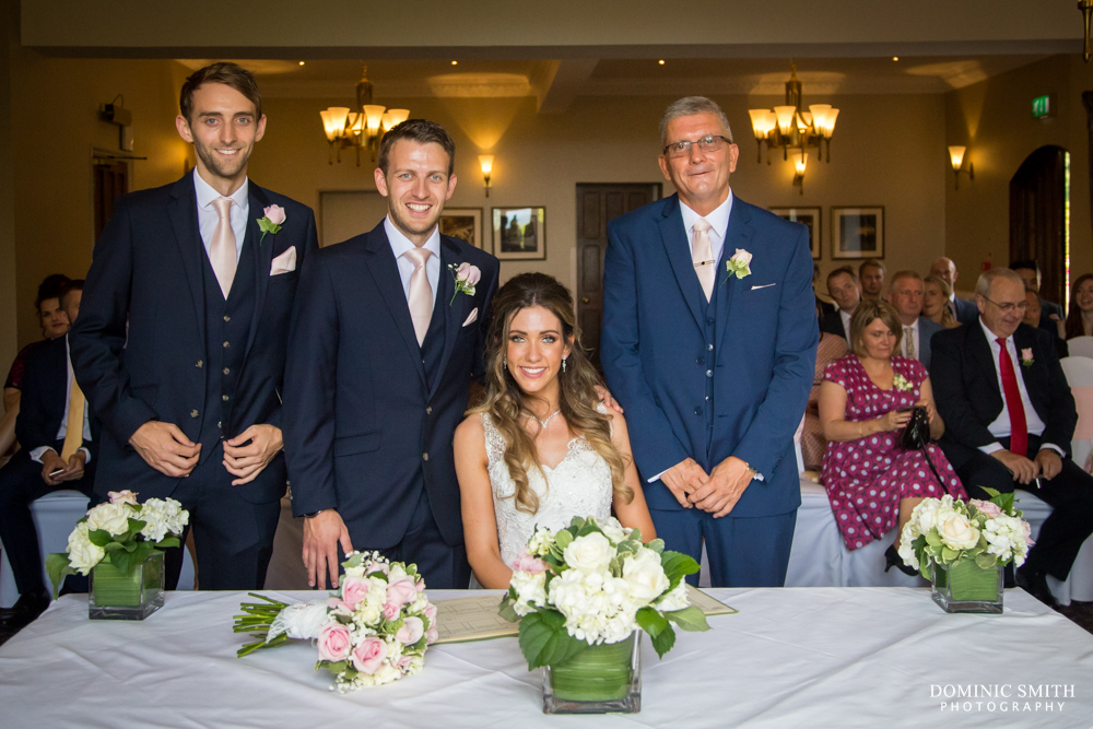 Signing the wedding register at Nutfield Priory
