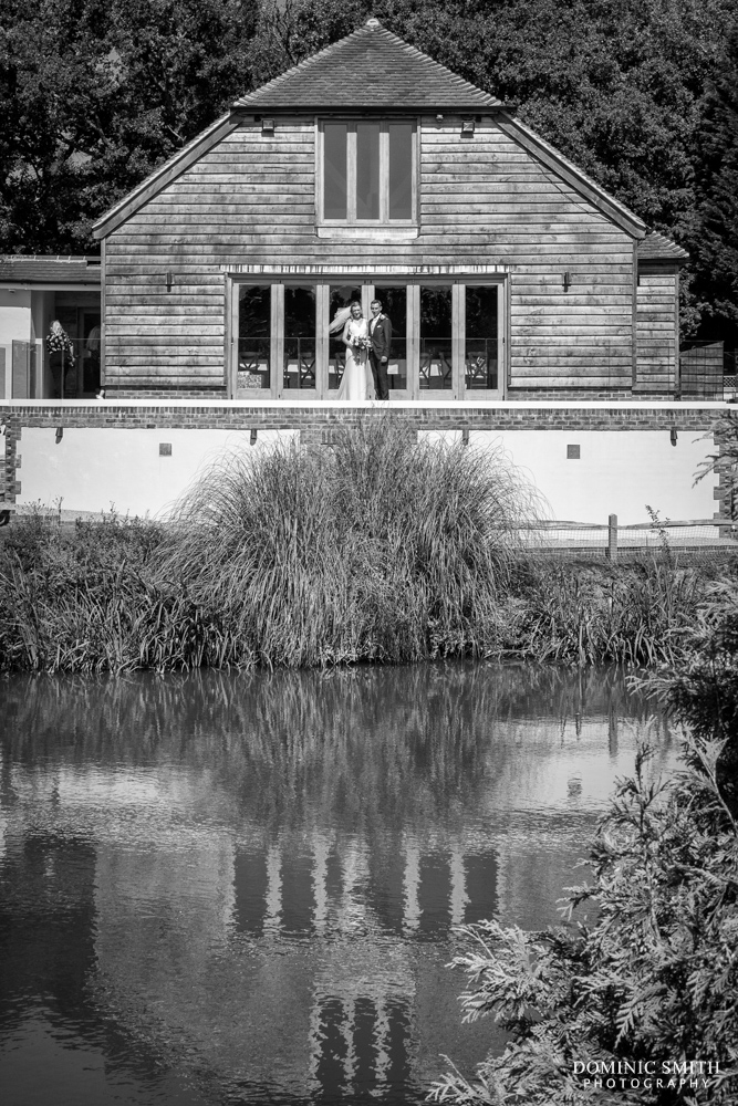 Couple Photo in Front of Brookfield Barn