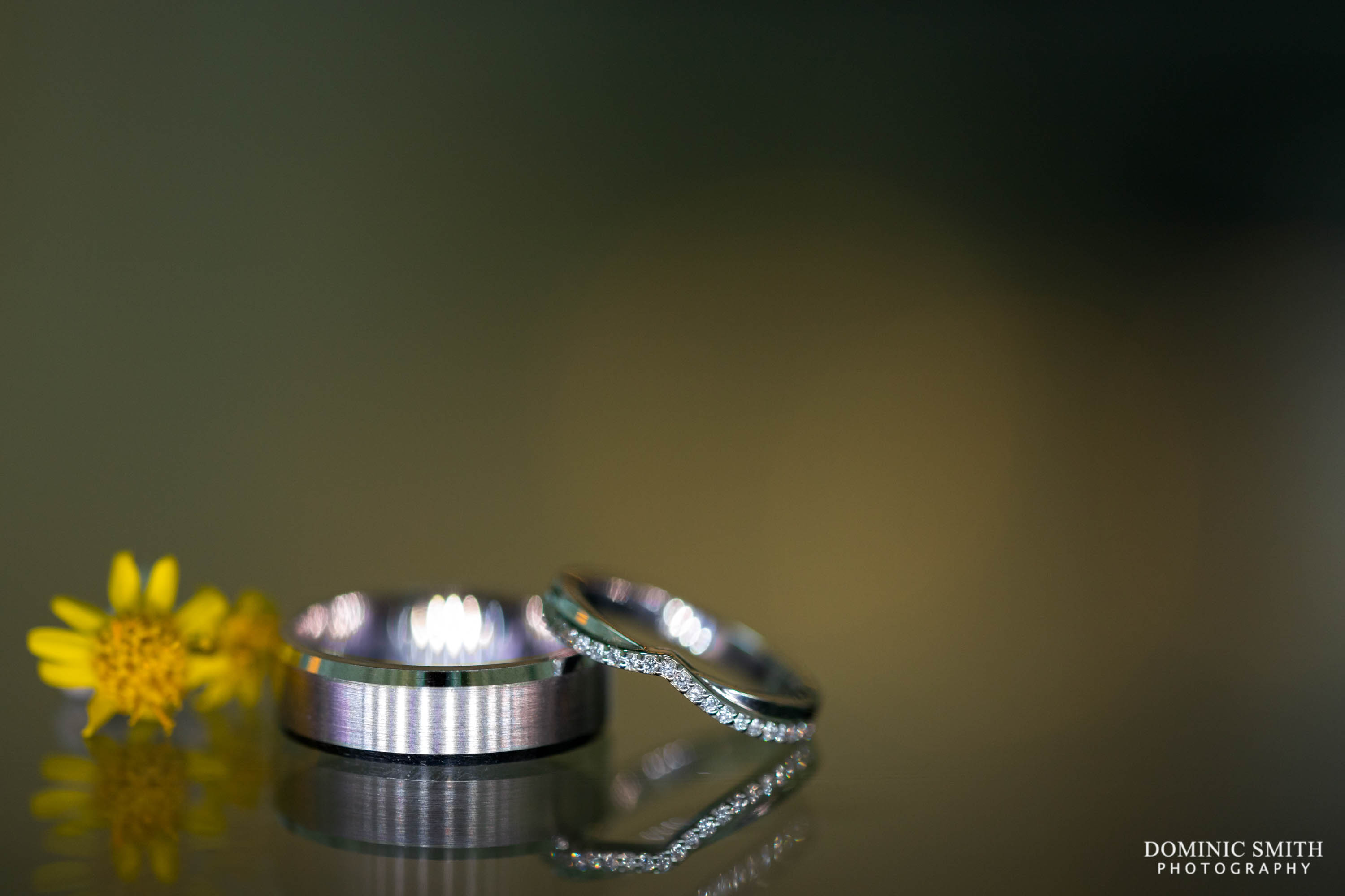 Wedding Rings with Flower