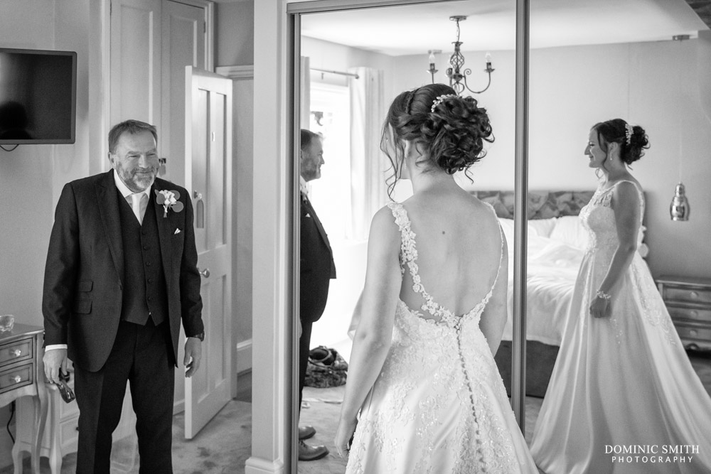 Father of the Bride seeing his Daughter at Blackstock Country Estate