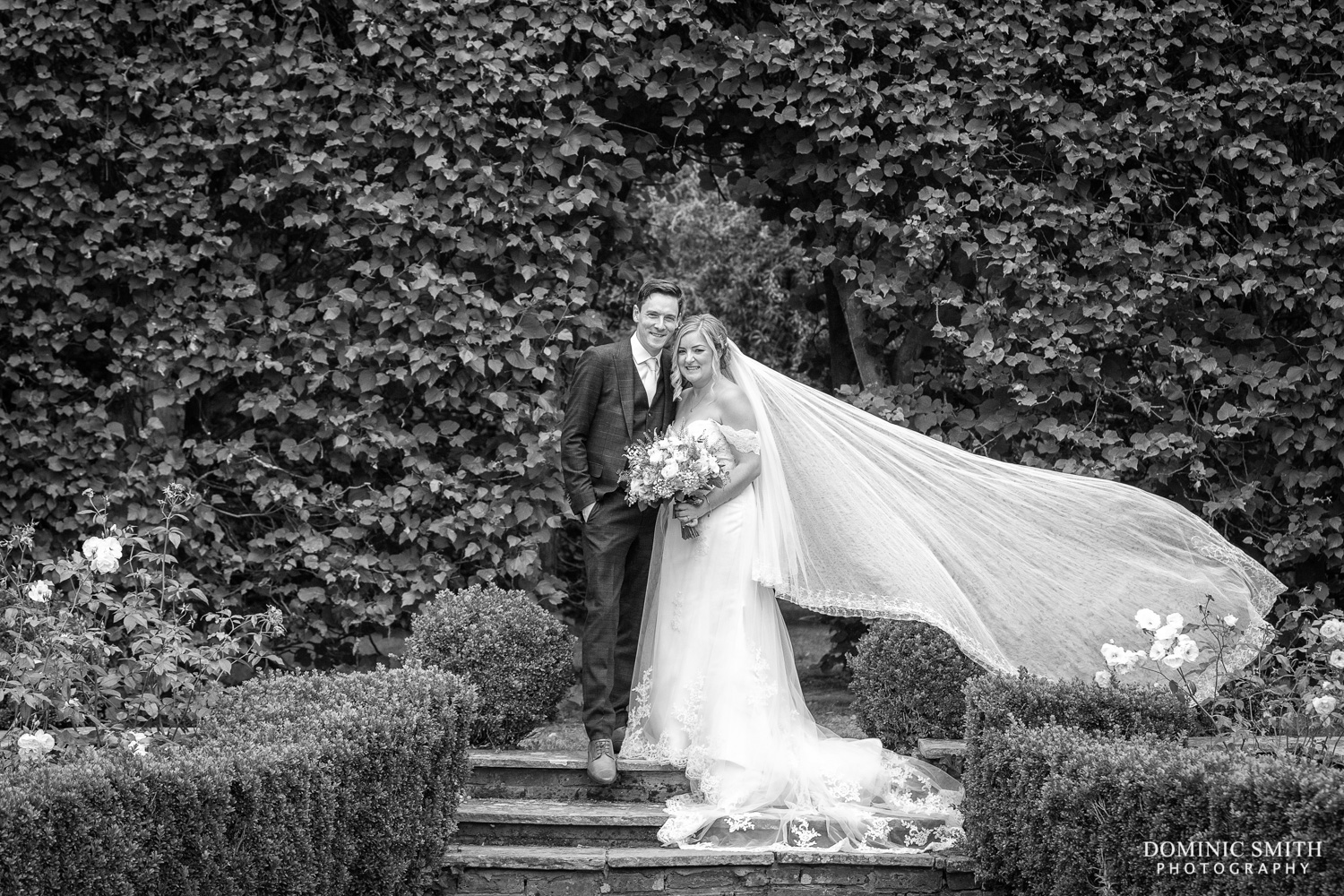 Bride and Groom at Langshott Manor 1