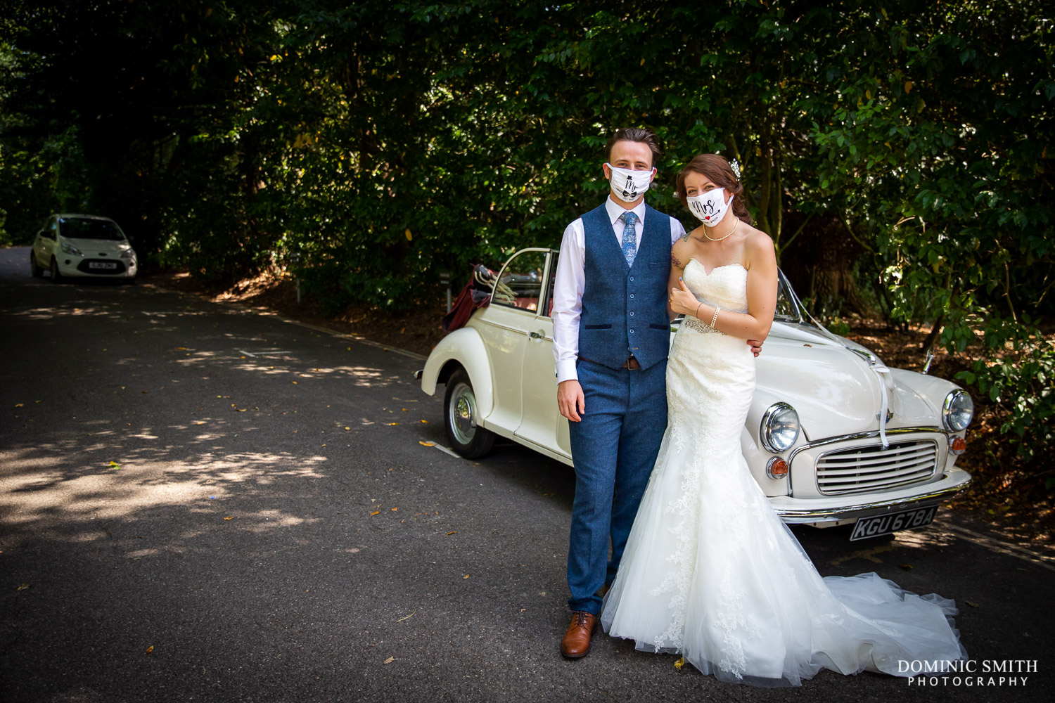 Covid Safe Wedding Couple at Stanhill Court Hotel