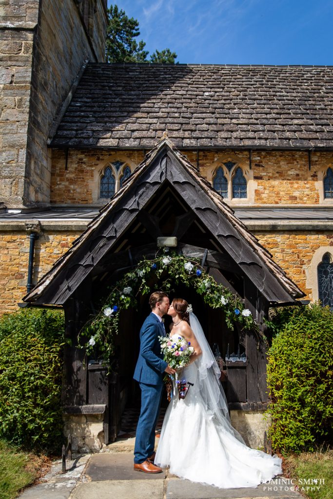 Wedding Couple Photo at St Mary Magdalene C of E Church in Rusper