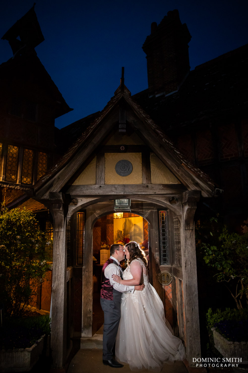 Night Wedding Photo at Langshott Manor