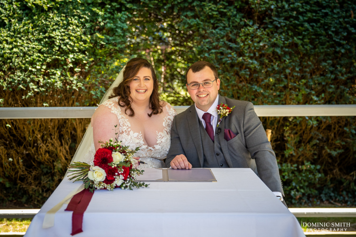 Signing the Register at Langshott Manor