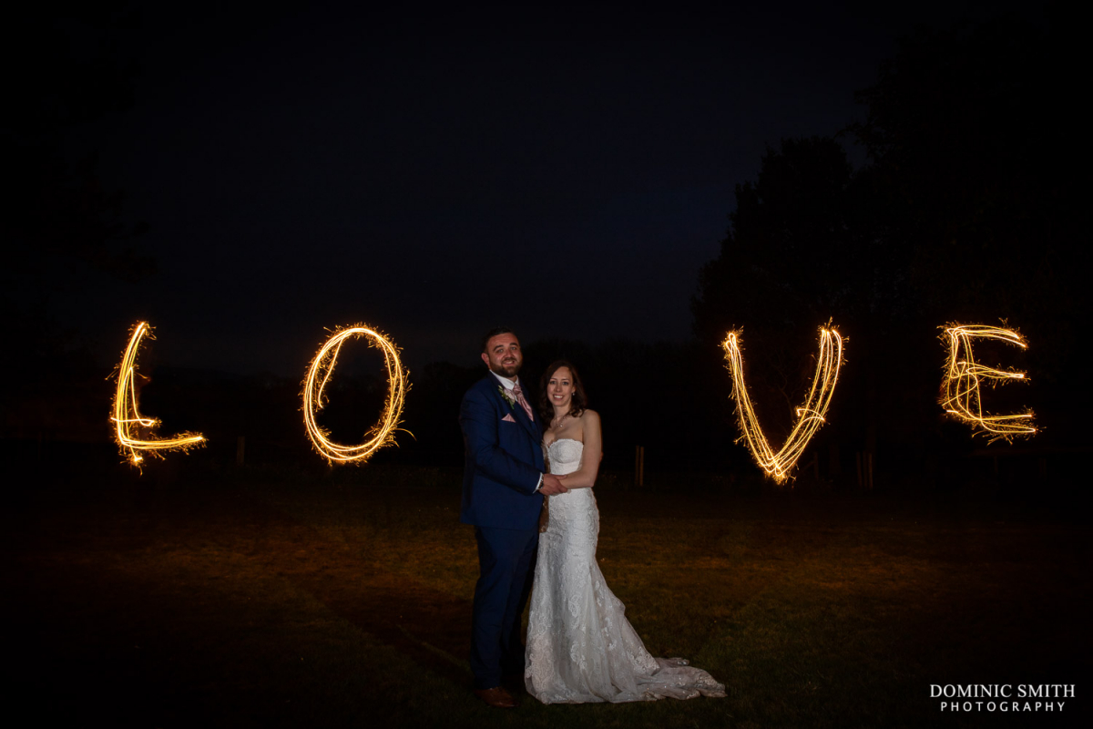 LOVE Sparklers at Stanhill Court Hotel