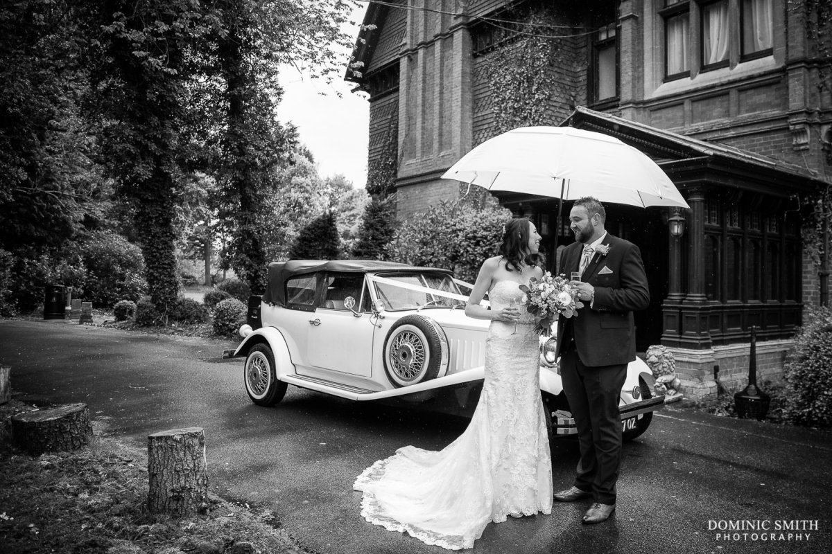 Wet Wedding Day at Stanhill Court Hotel 2