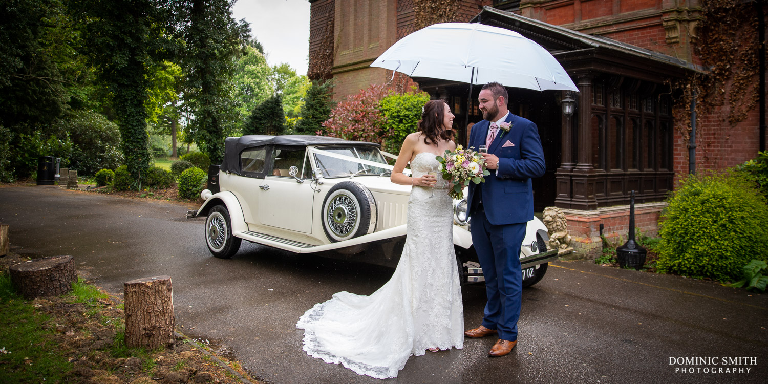 Wet Wedding Day at Stanhill Court Hotel