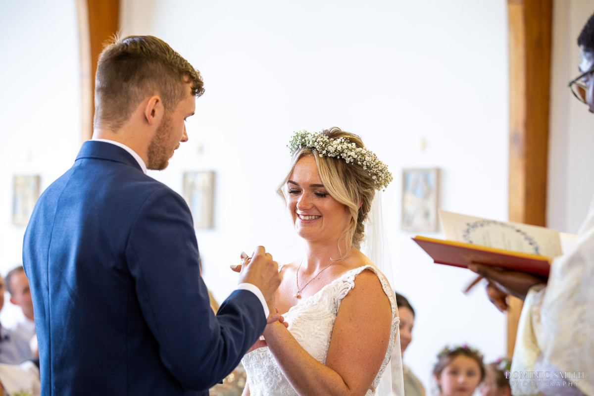 Exchanging Rings at  at St Theodore of Canterbury Church, Crawley