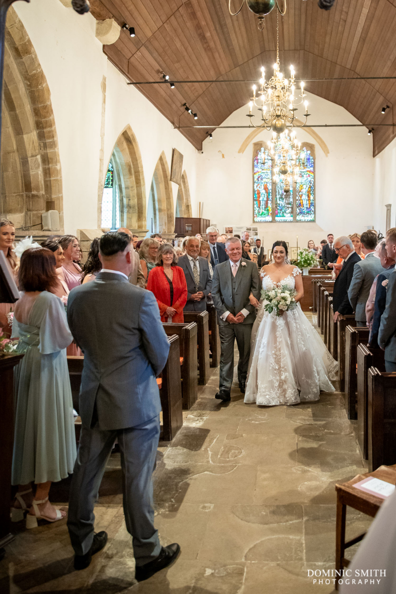 Brides Arrival at St Georges Church, West Grinstead
