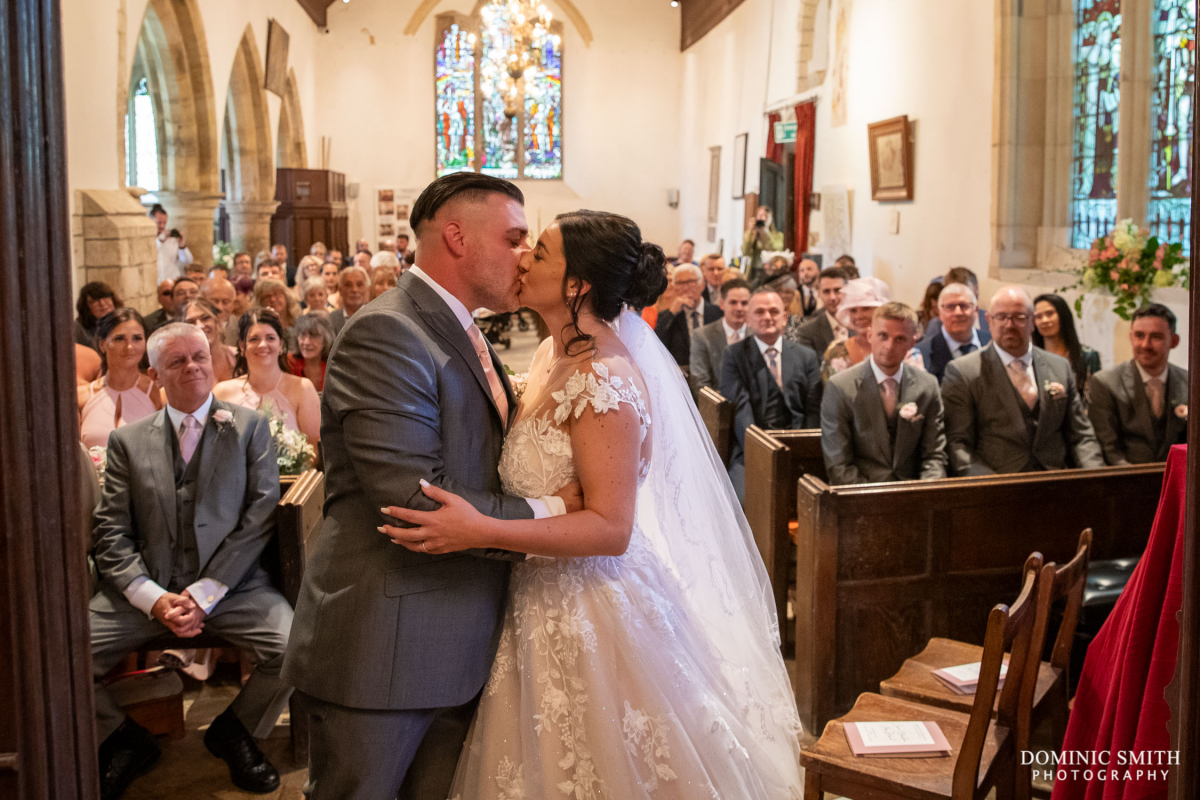 First Kiss at St Georges Church, West Grinstead