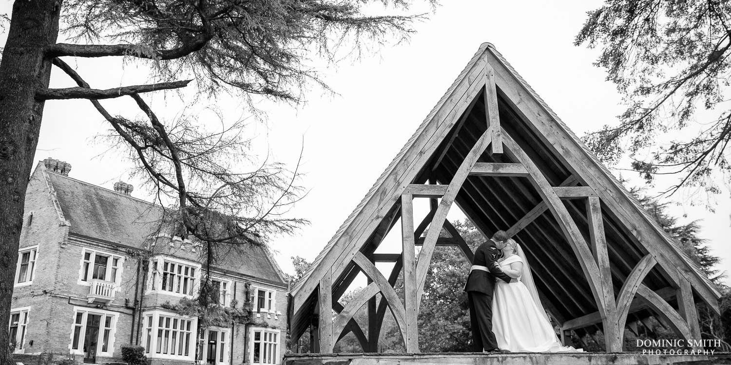 Panoramic Black and White Highley Manor Wedding Photo