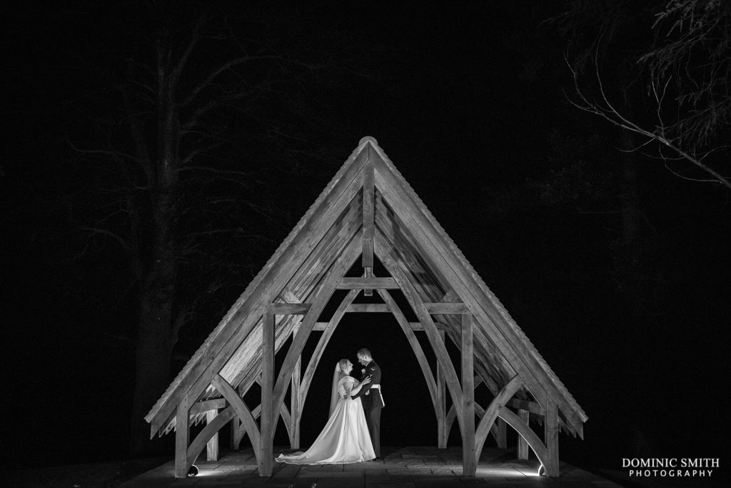 Black and White Night Photo Taken at Highley Manor