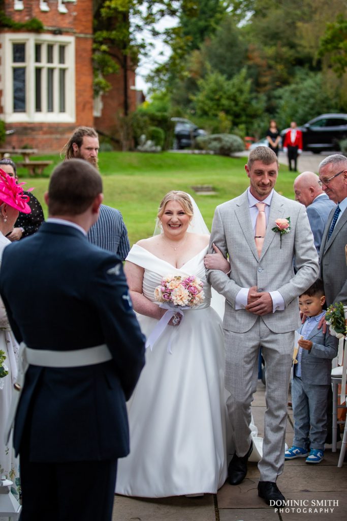 Brides Arrival at Highley Manor
