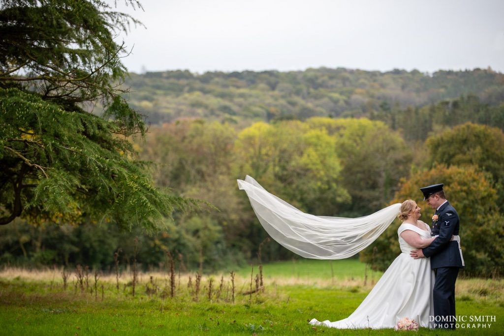 Floating Veil Wedding Photo at Highley Manor