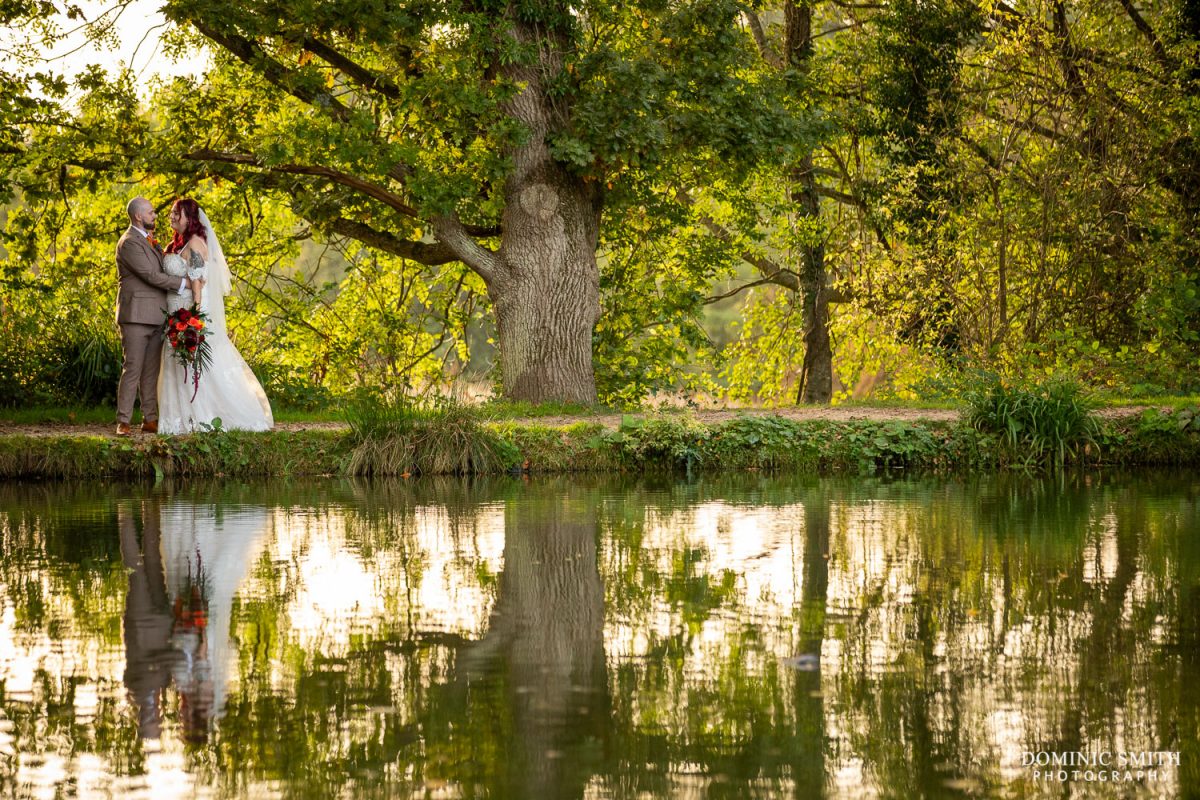 Lake Wedding Couple Photo at Horam Manor Farm