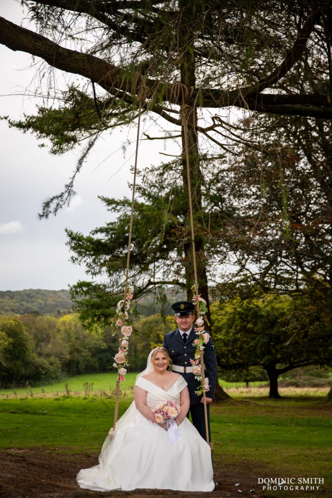 Wedding Couple Photo Taken on Highley Manor Swing