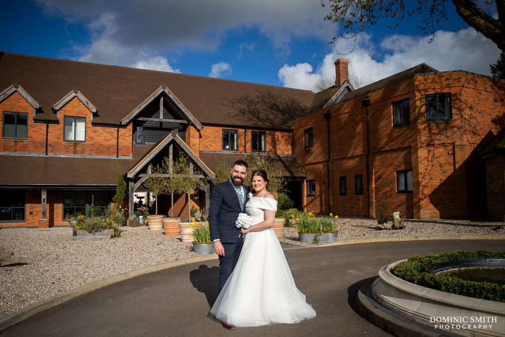 Main Entrance Wedding Couple Photo at Cottesmore