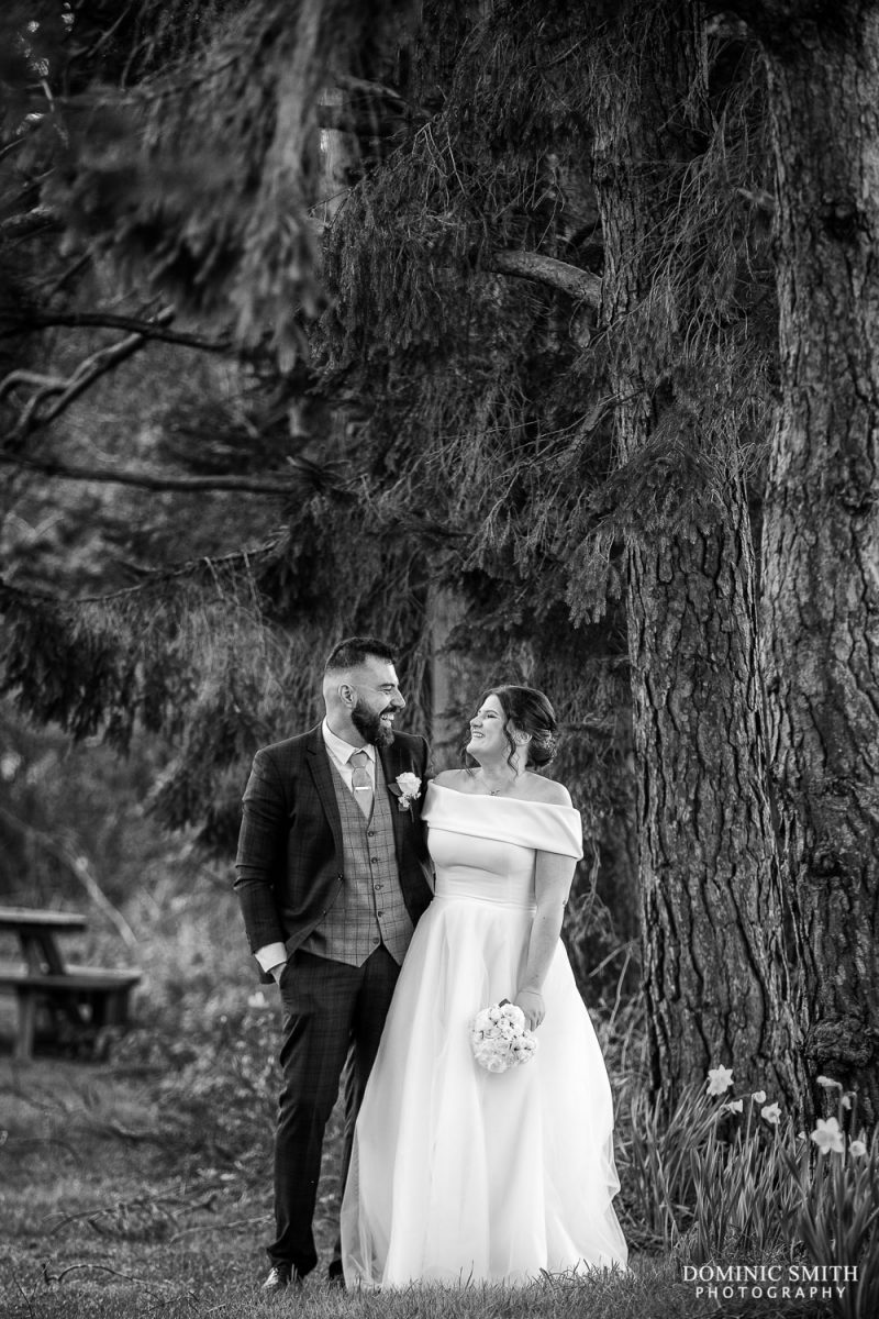 Black and White Couple Photo at Cottesmore Golf Club
