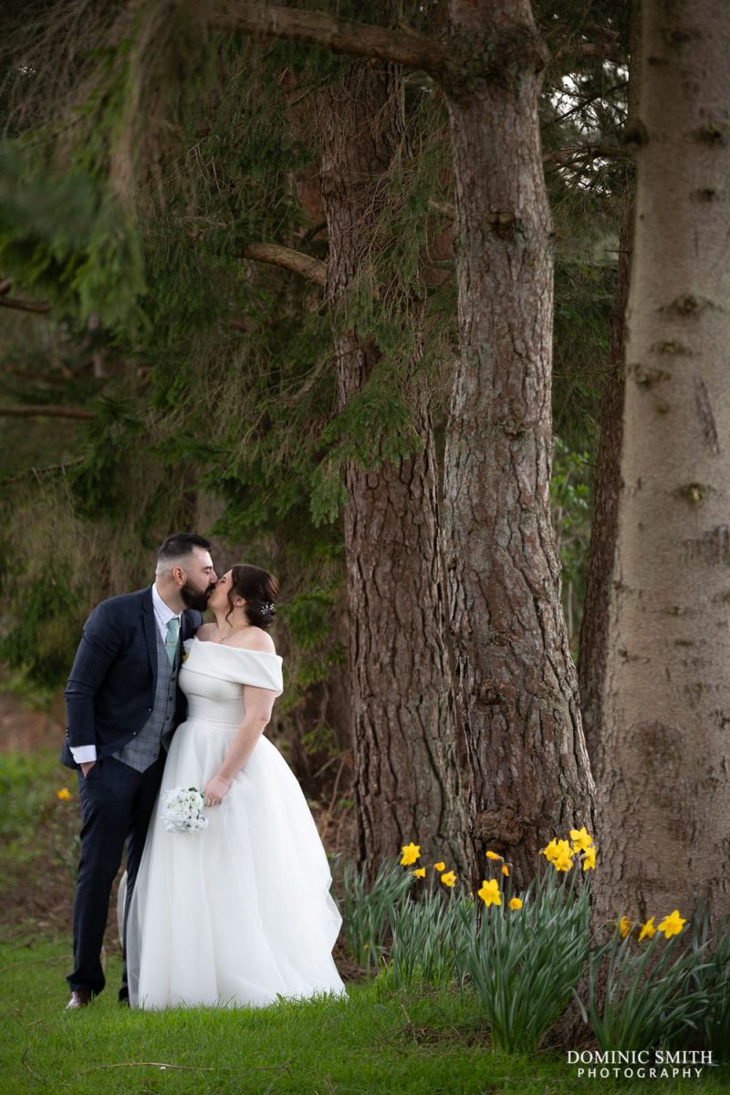Daffodil Wedding Couple Photo at Cottesmore Hotel