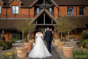 Bride and Groom entering Cottesmore