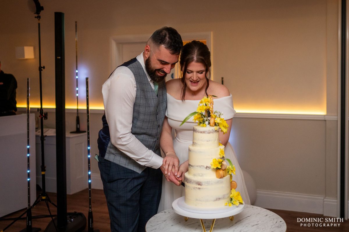 Cutting the Wedding Cake at Cottesmore Golf Club