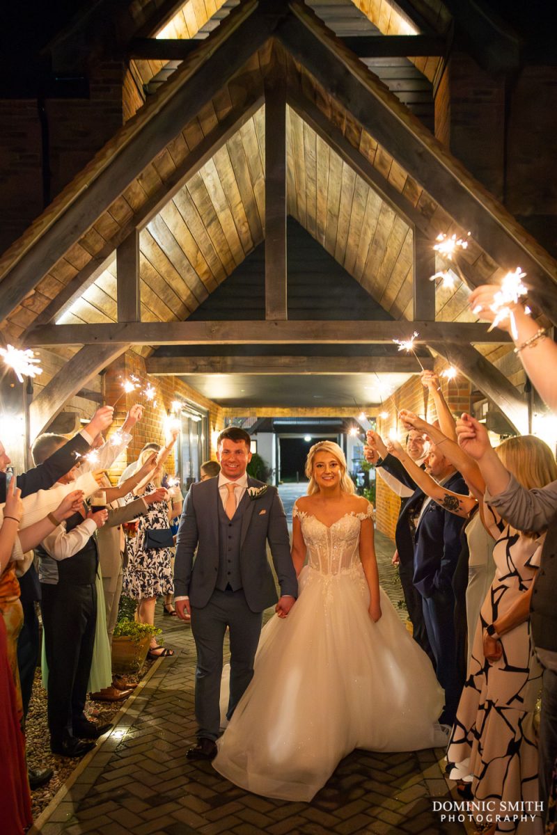 Sparkler Wedding Photo at Cottesmore