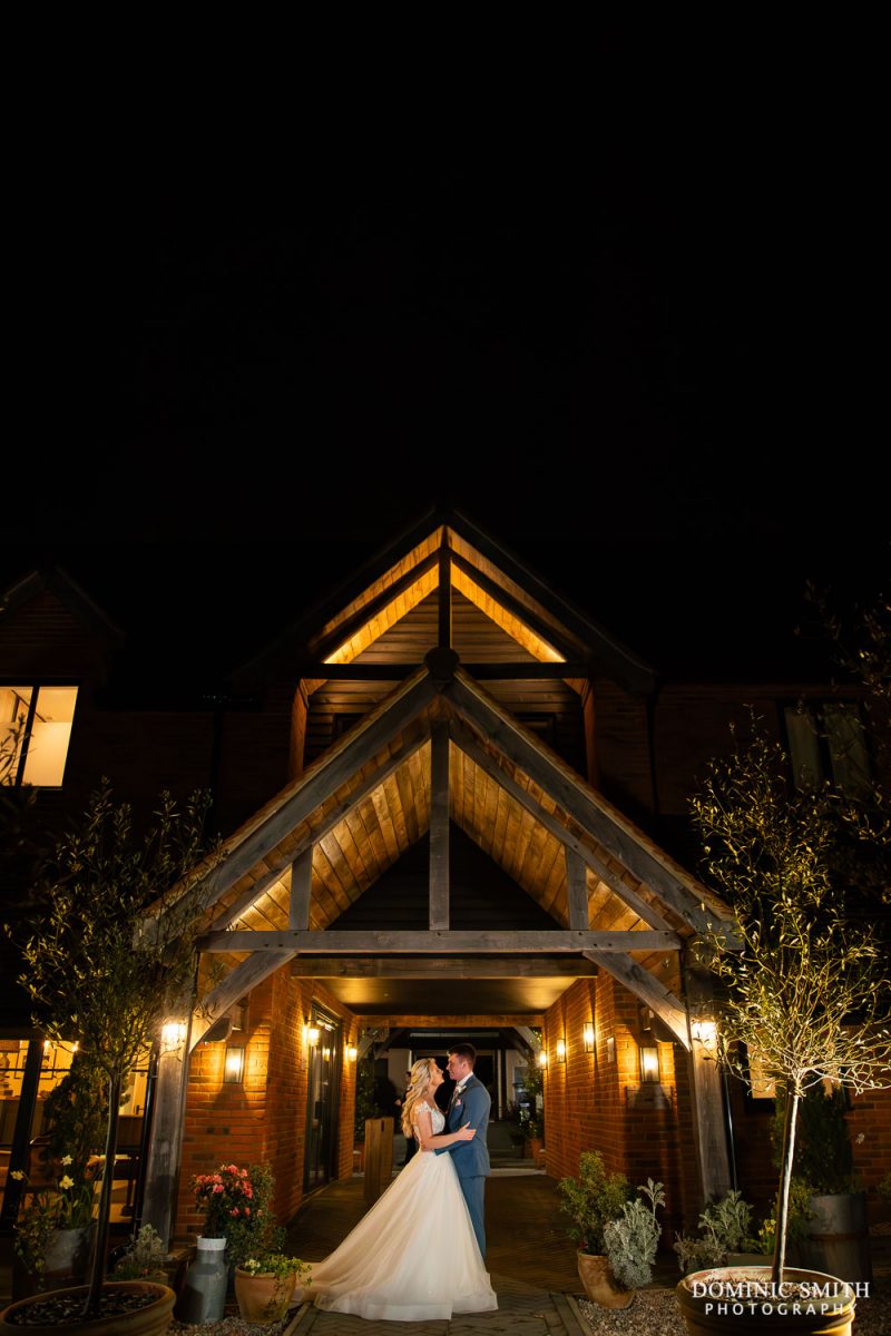 Night Time Wedding Photo taken at Cottesmore Hotel, Golf and Country Club, Sussex
