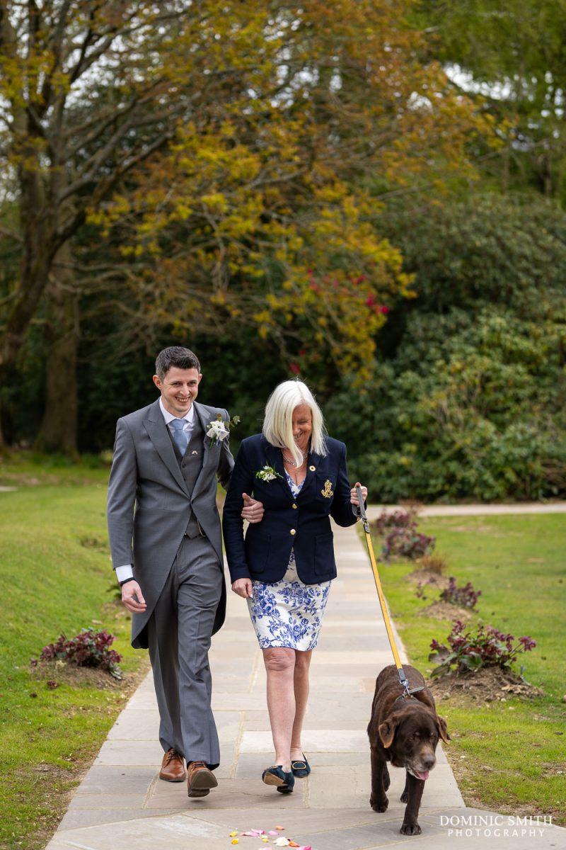 Groom's arrival at Highley Manor