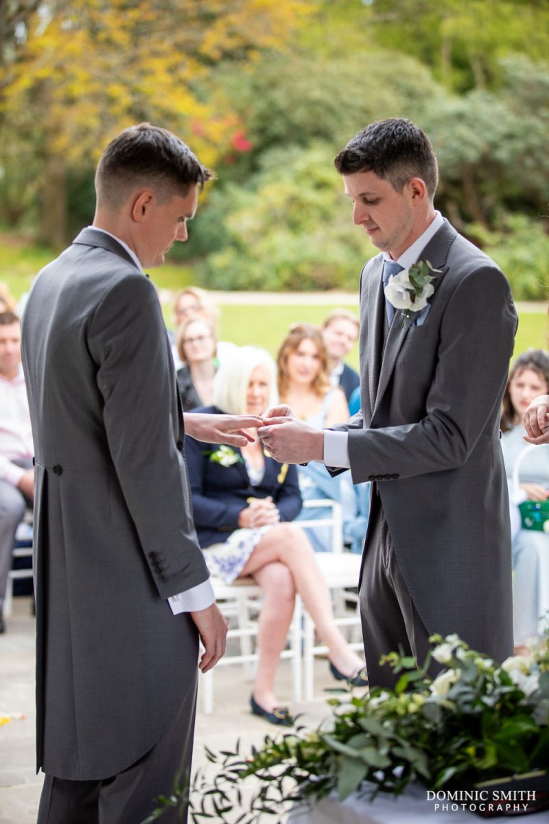 Exchanging Wedding Rings at Highley Manor