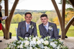 Signing the wedding register at Highley Manor