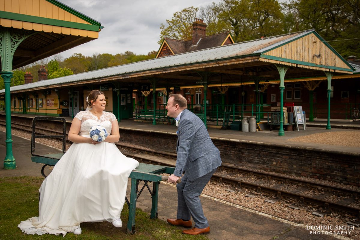 Moving the Bride at the Bluebell Railway