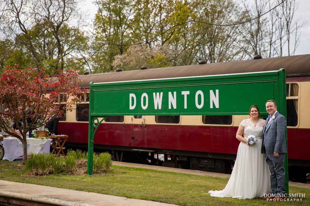 Downton Station Wedding Couple Photo