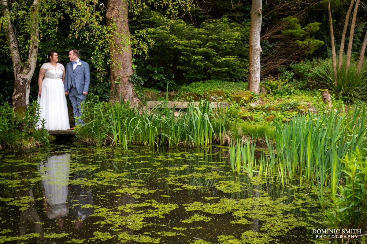 Pond Wedding Photo at Langshott Manor
