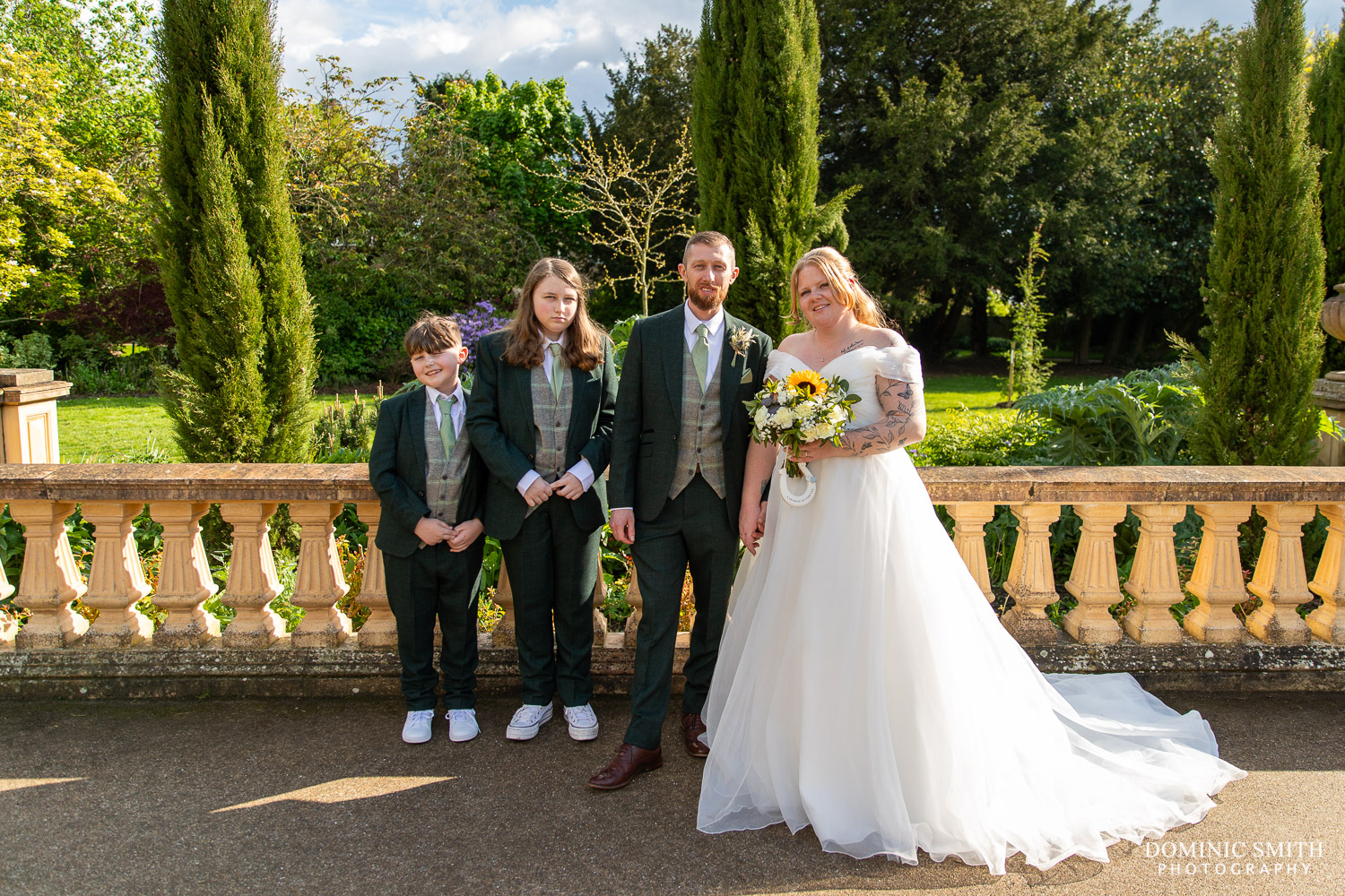 Wedding Day Family Photo at Worth Park