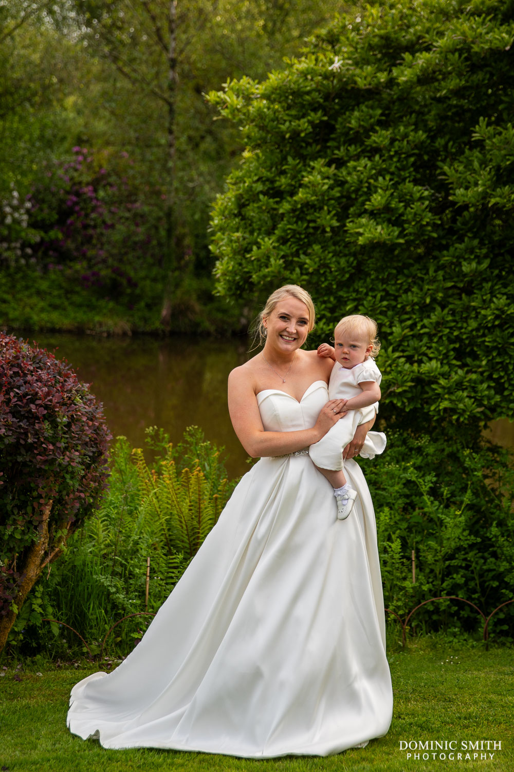 Bride and Daughter at Brookfield Barn Wedding