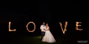 LOVE Sparkler Photo at Dale Hill Hotel and Golf Club
