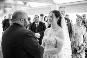 Black and White Wedding Ceremony at Cottesmore