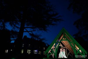 Night time photo with Highley Manor behind