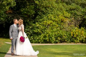 Couple Wedding Photo at Highley Manor in Sussex
