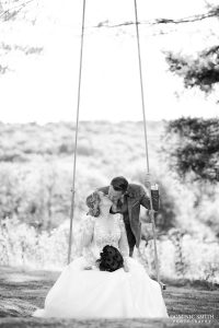 Black and White Highley Manor Wedding Photo
