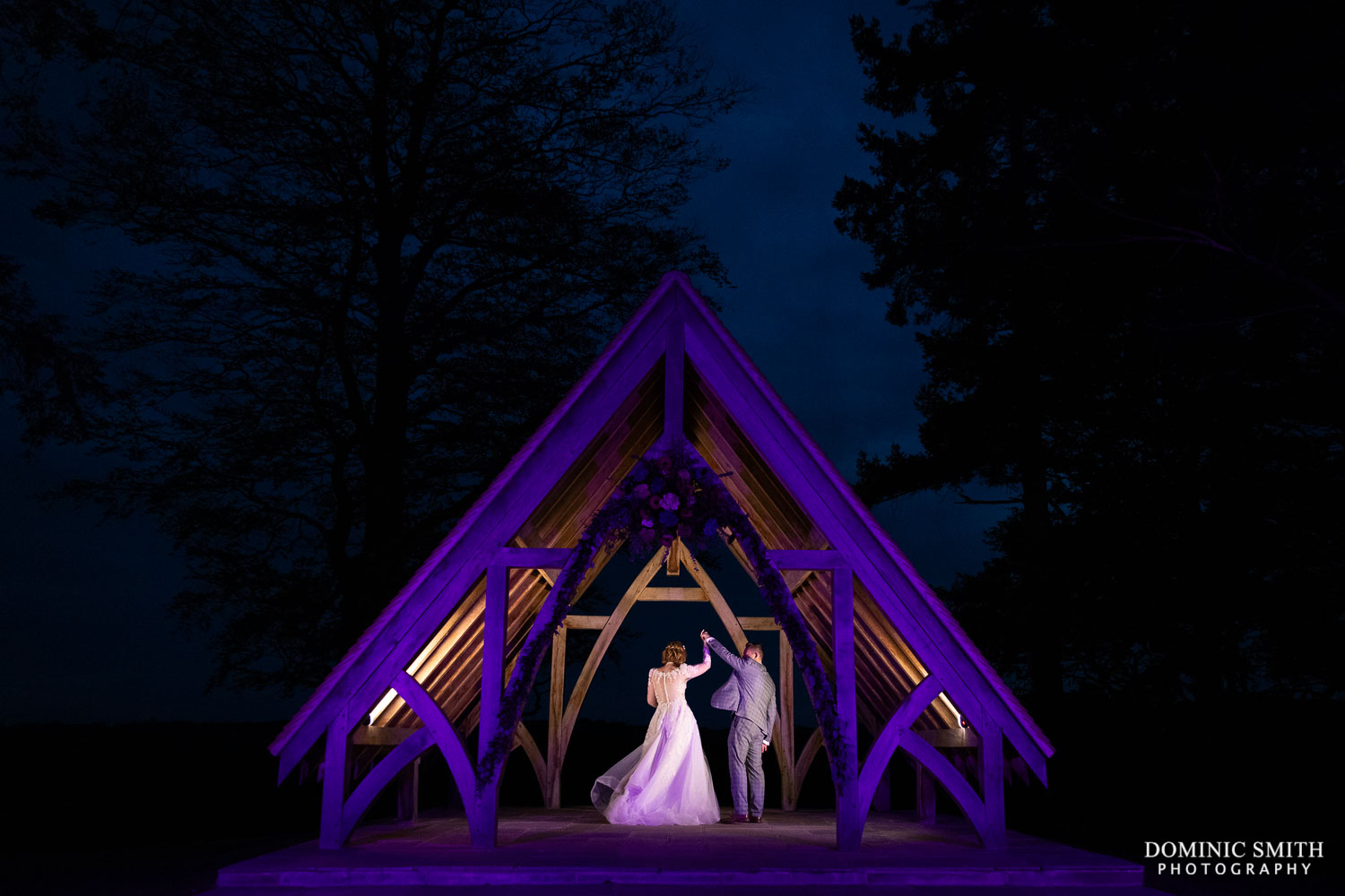 Highley Manor Outside Ceremony Night Time Photo