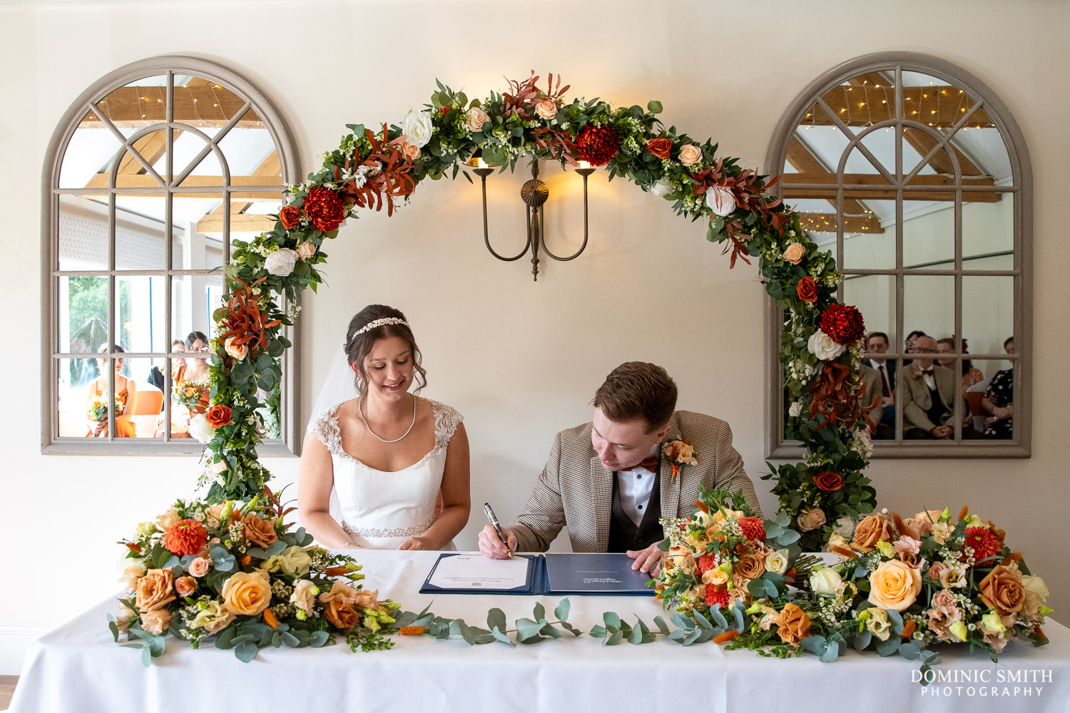 Signing the register at Cottesmore Golf Club