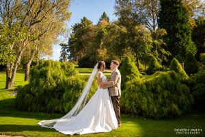 Bridal portrait at Cottesmore Golf Club
