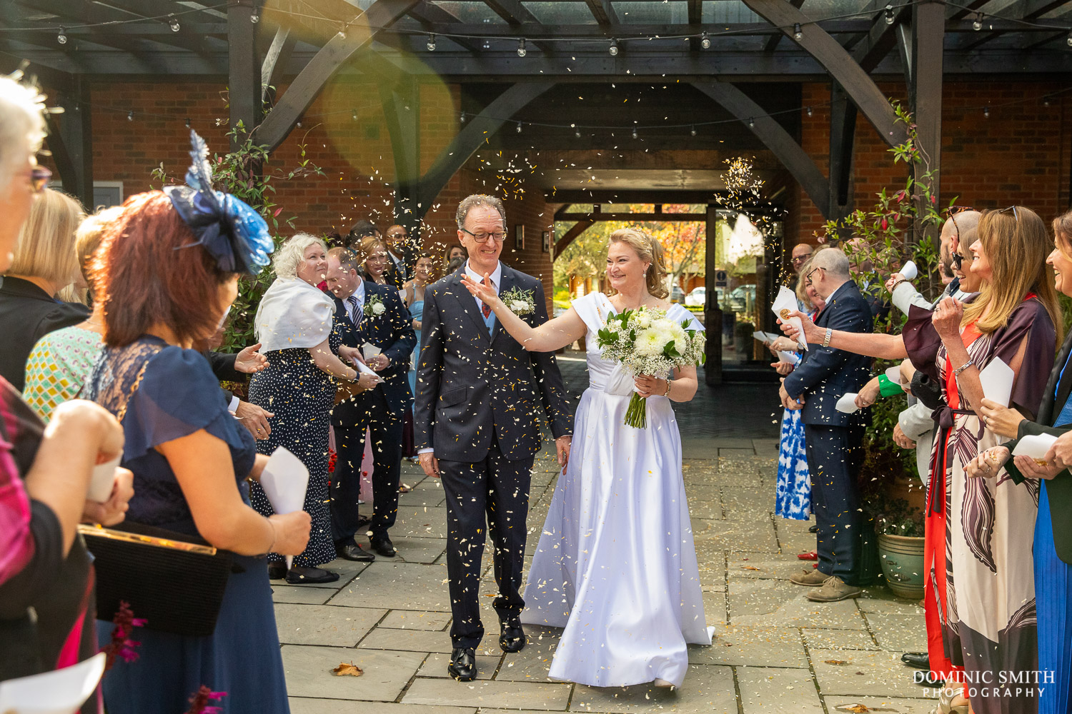 Confetti in the courtyard at Cottesmore
