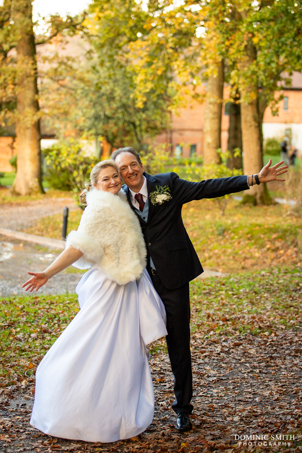 Fun wedding couple photo at Cottesmore Golf Club