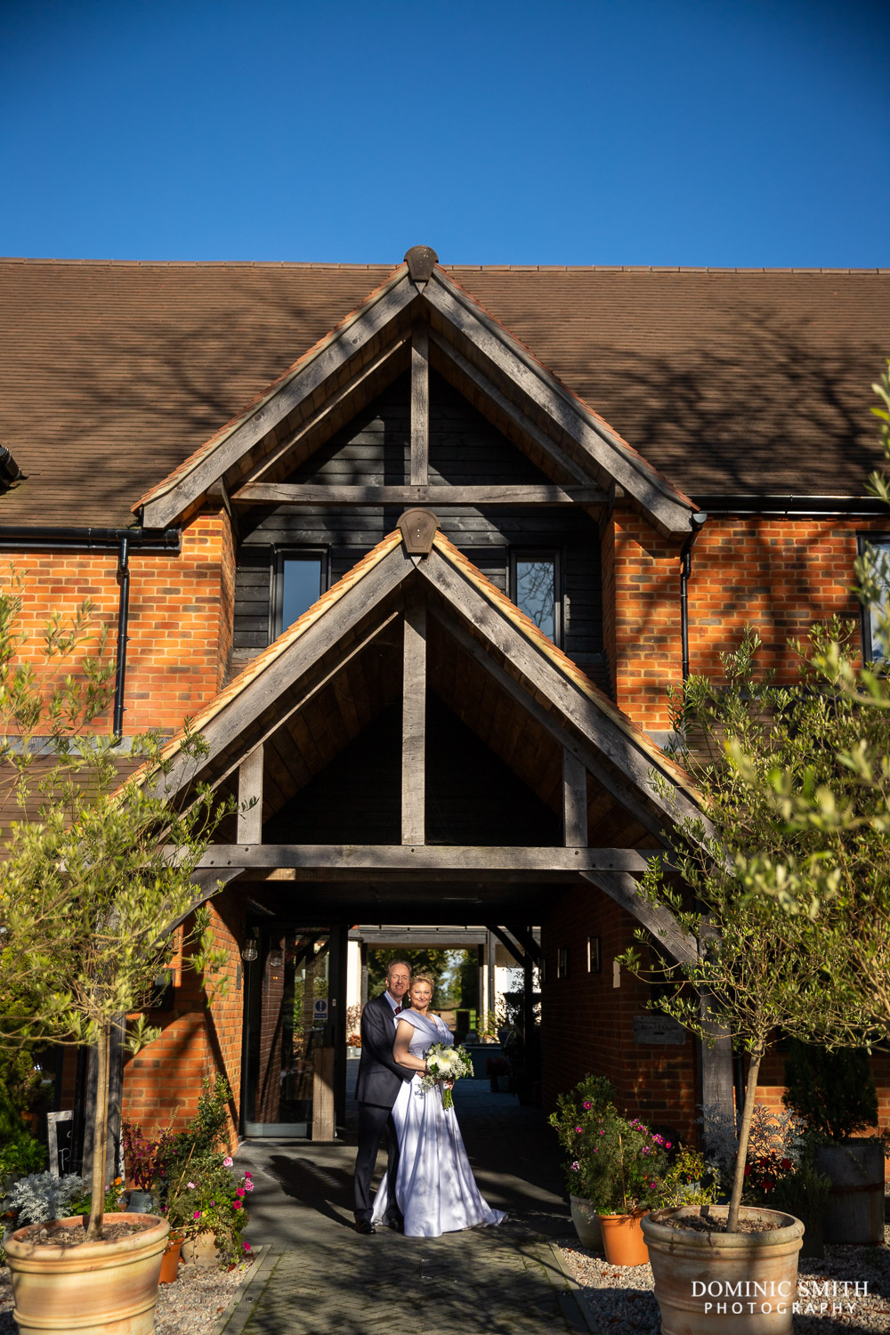 Dappled Sunlight Bride and Groom Portrait at Cottesmore